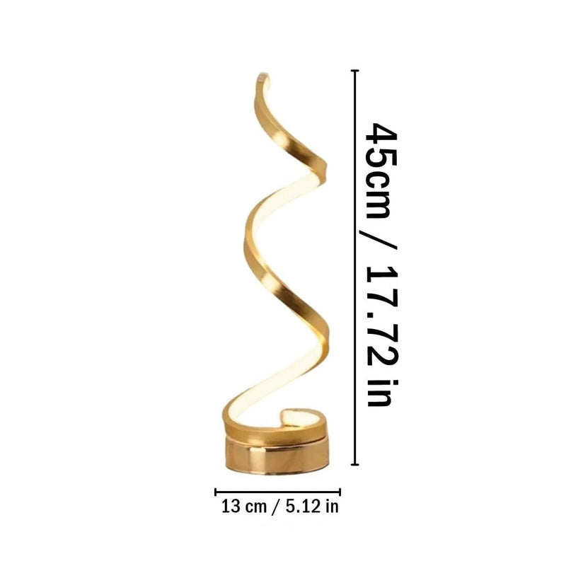 Luna Luxury Golden Spiral LED Table Lamp