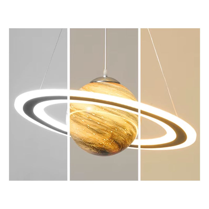 Saturn Decorative Pendant Light – Modern Planet-Inspired Ceiling Lamp