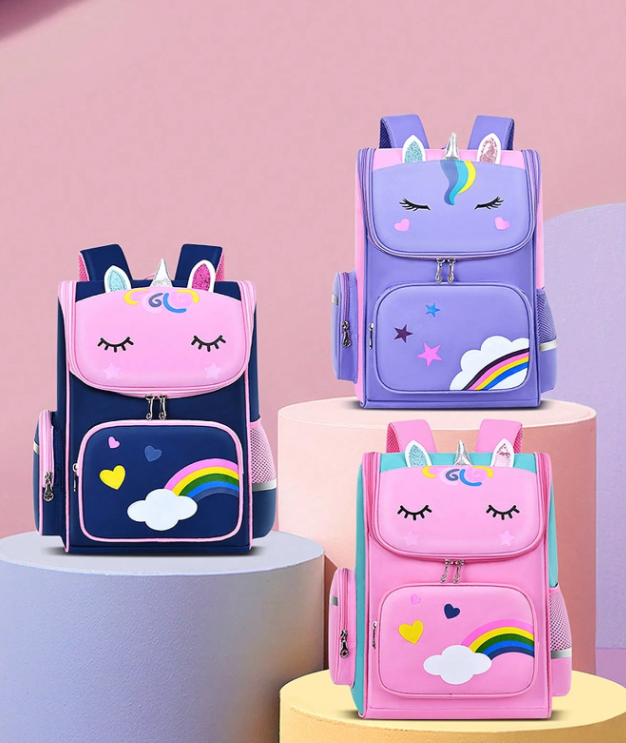 Unicorn Wheeled Backpack With Wheels Rolling For Kids