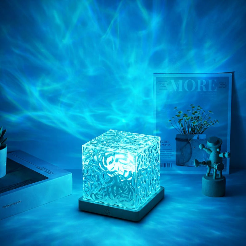Ripple Glow Cube Table Lamp