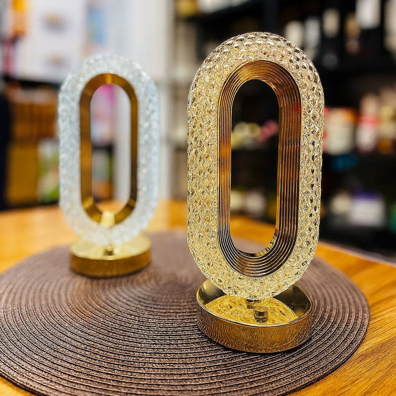 Luxury Oval Crystal Table Lamp