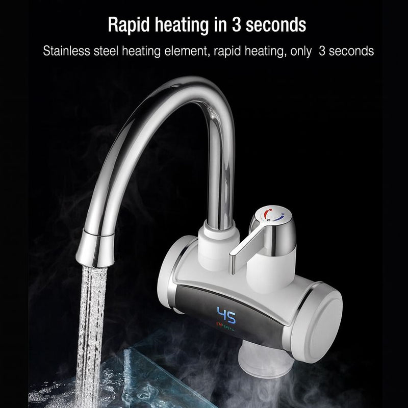 AcquaEase Digital LED Instant Heating Kitchen Tap – 360° Swivel
