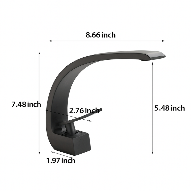 Minimalist Classic Wave Faucet – Single Handle Hot & Cold Mixer Tap