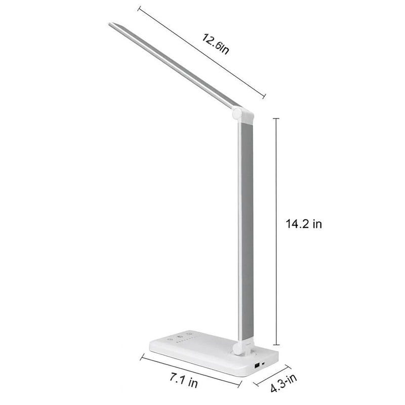 Adjustable LED Touch Desk Lamp with USB Charger & Colour Temperature Control