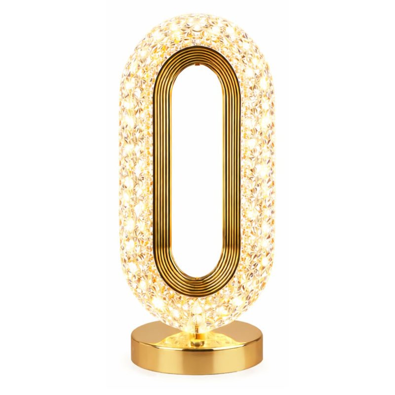 Luxury Oval Crystal Table Lamp