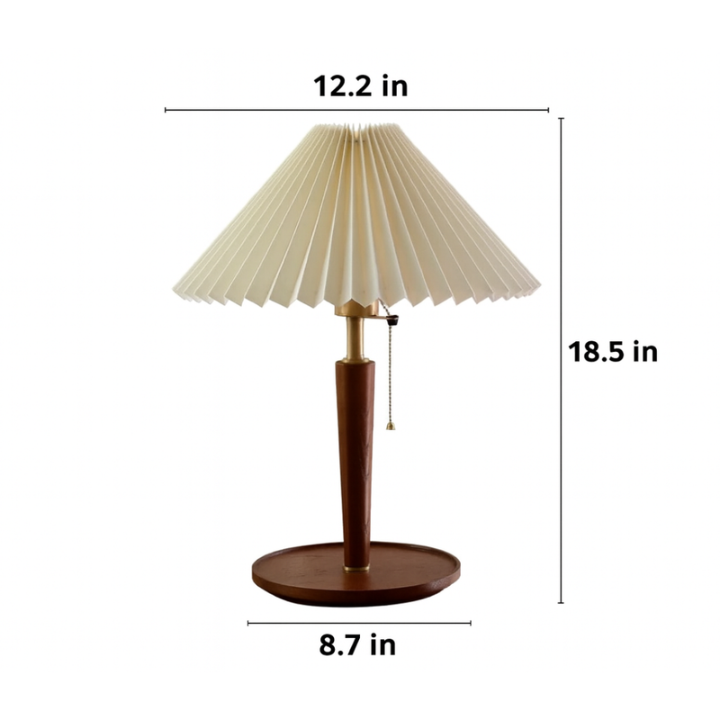 Retro Vienna Pleated Table Lamp 18.5in