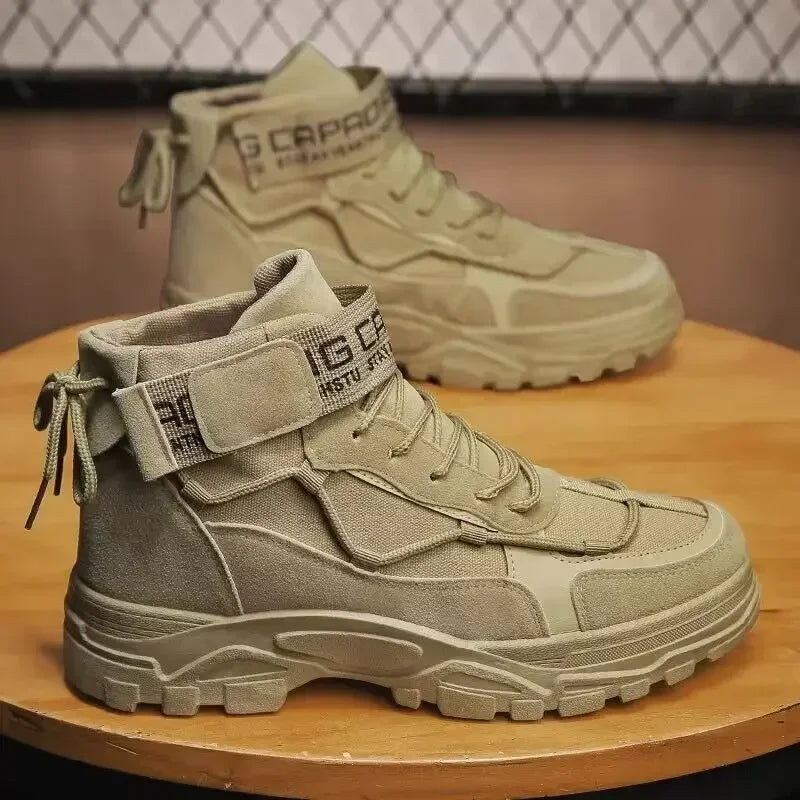 Men's Durable Military-Style Winter Leather Boot