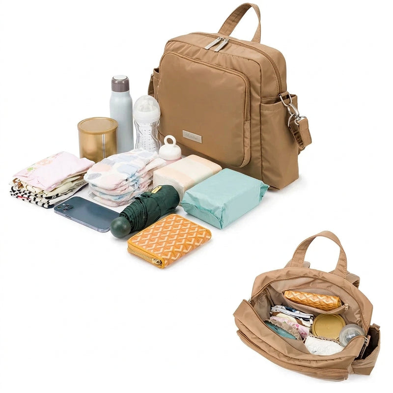 Large Waterproof Baby Diaper Backpack – Spacious Travel Bag for Moms