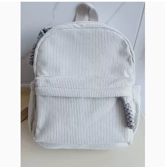 Personalized Kids Backpack – Custom Name, Corduroy & Toddler School Bag