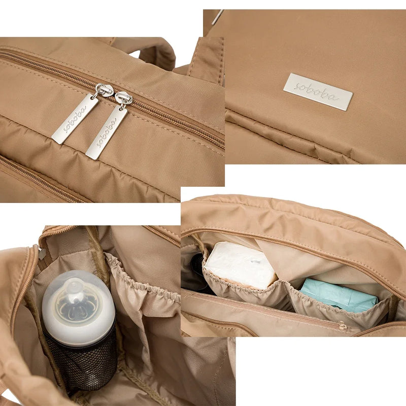 Large Waterproof Baby Diaper Backpack – Spacious Travel Bag for Moms