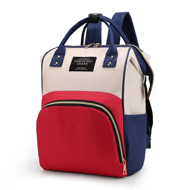 Large Canvas Maternity Bag – Insulated Bottle Storage & Travel Organizer