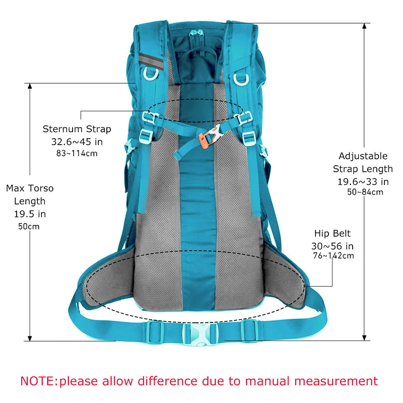 50L Hiking Backpack – Rain Cover & Outdoor Trekking