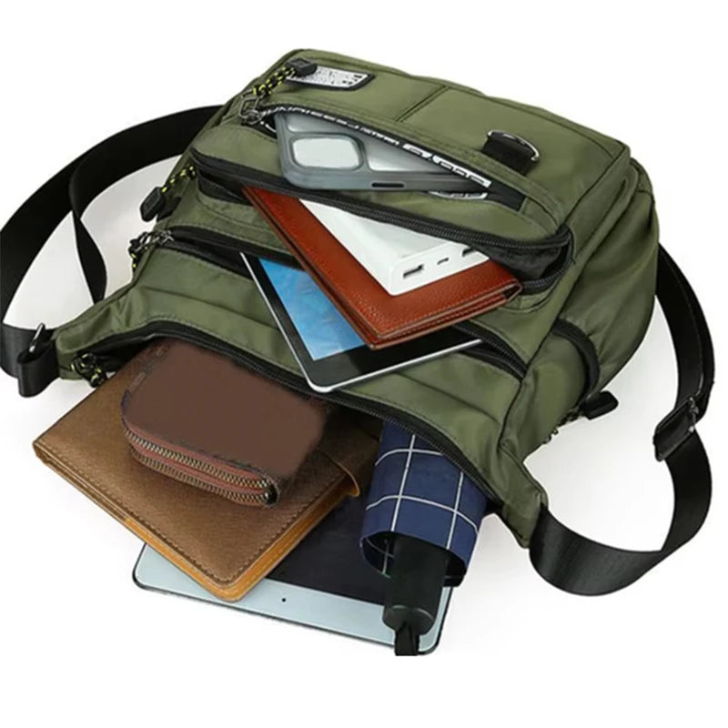 Men’s Crossbody Bag – Multi-Pocket Business Sling