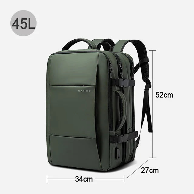 Expandable Travel Backpack for Men ā Large Capacity 17.3" Laptop & Business Backpack