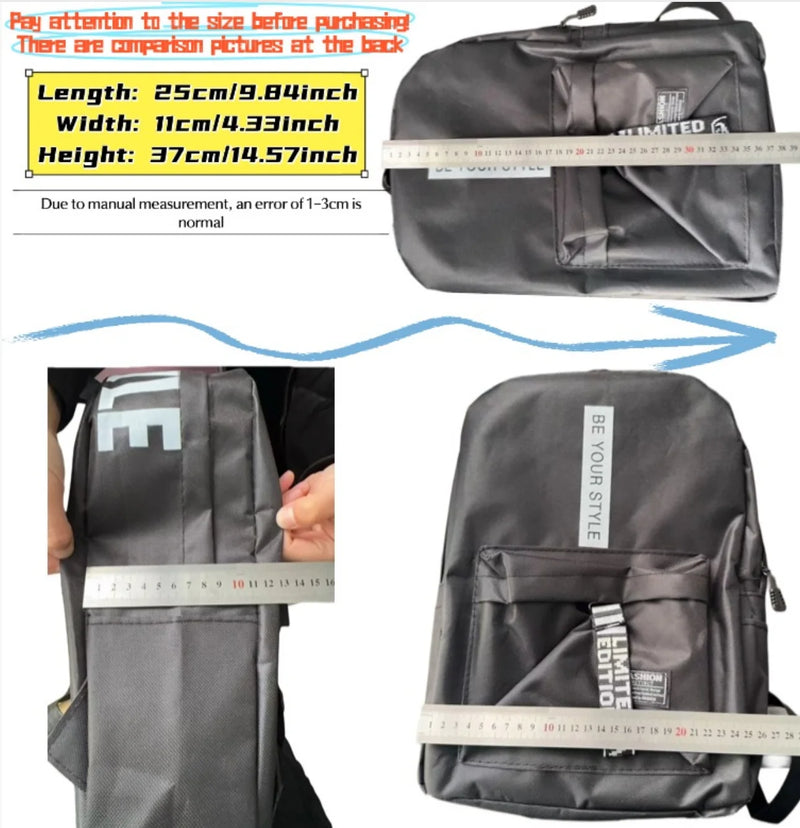 Korean Style School Backpack – Large Capacity & Trendy