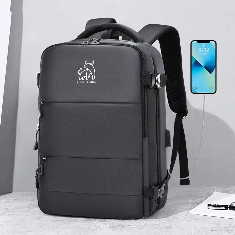Classic Travel Backpack for Men – Large Capacity, Waterproof & Laptop Compartment