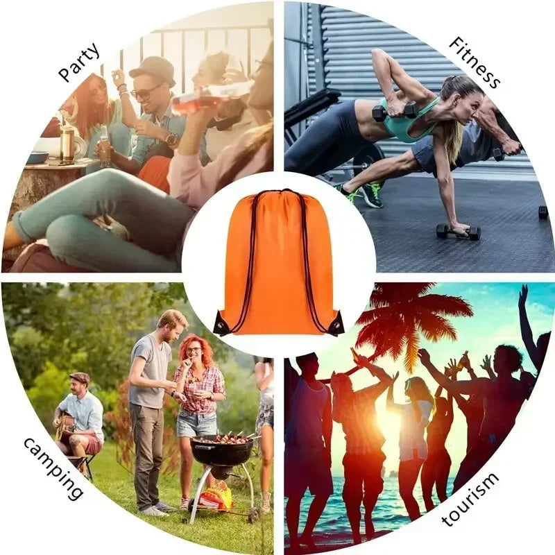 Eco Polyester Pocket Backpack – Waterproof Outdoor & Gym Bag
