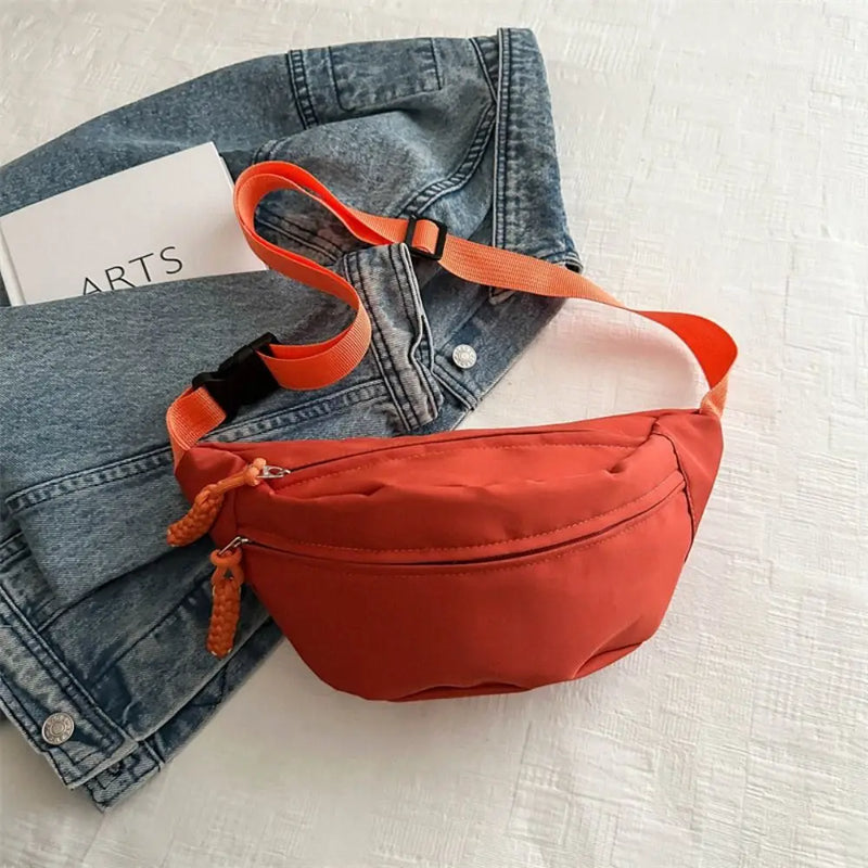 Women's Half-Moon Chest Bag – Waterproof Oxford, Large Capacity