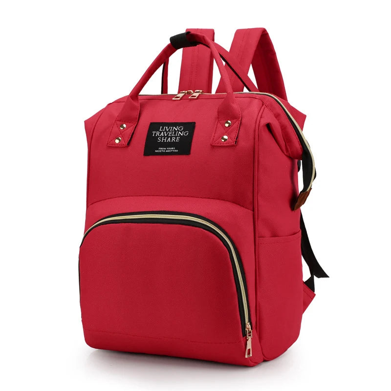 Large Canvas Maternity Bag – Insulated Bottle Storage & Travel Organizer