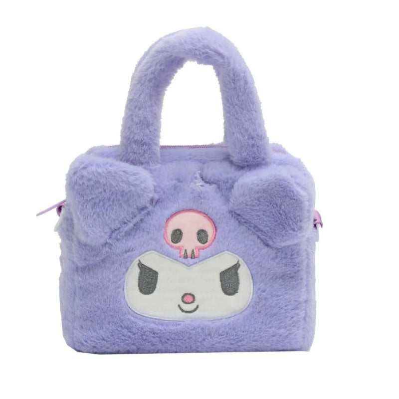 Sanrio Plush Handbag – Kuromi, My Melody & Cinnamoroll Cute Storage Bag