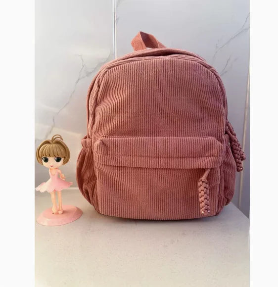 Personalized Kids Backpack – Custom Name, Corduroy & Toddler School Bag