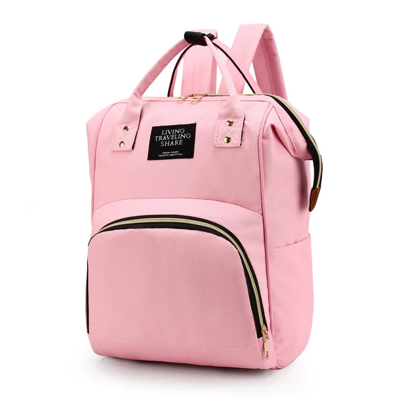 Large Canvas Maternity Bag – Insulated Bottle Storage & Travel Organizer