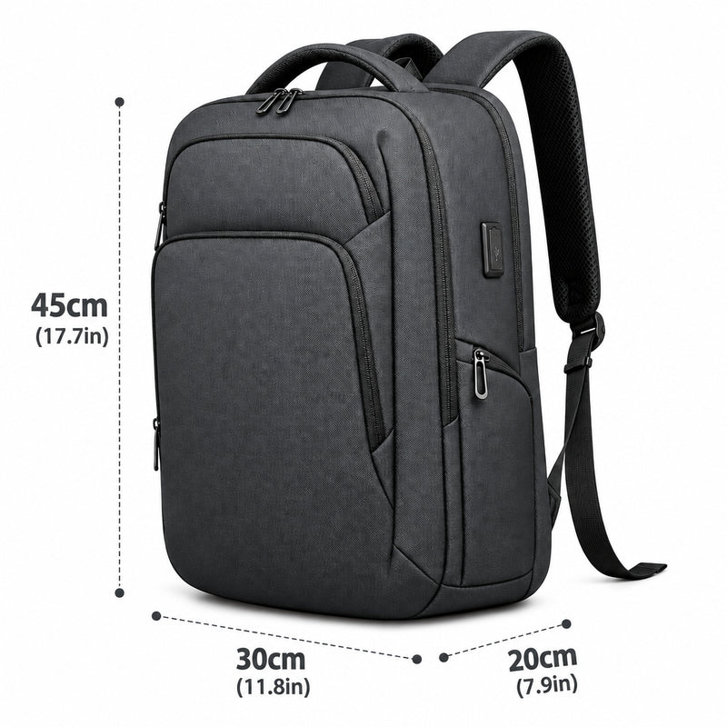 Business Backpack – Waterproof 17.3" Laptop & USB