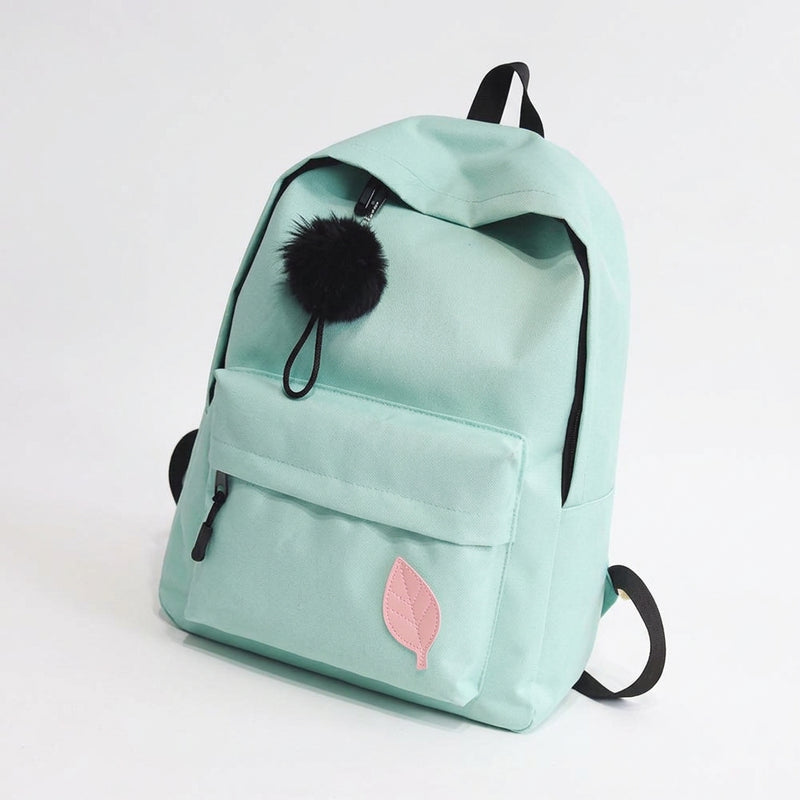Printed Leaf Backpack – Large Capacity Stylish School & Travel Bag