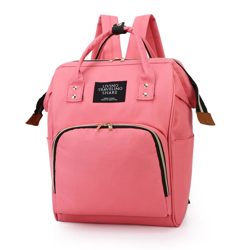 Large Canvas Maternity Bag – Insulated Bottle Storage & Travel Organizer