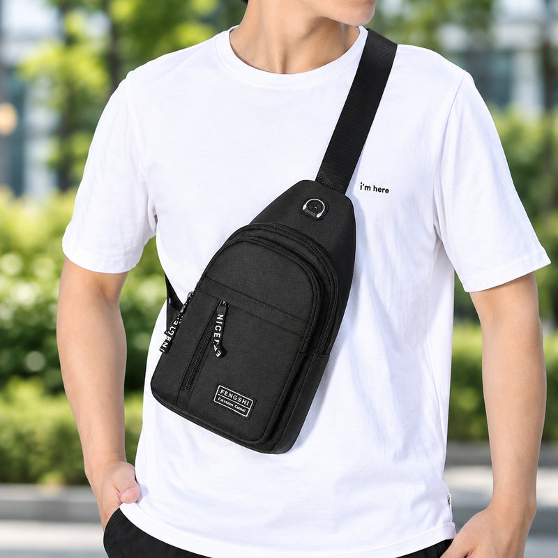 Men’s Crossbody Chest Bag – Multifunctional Travel Sling Bag