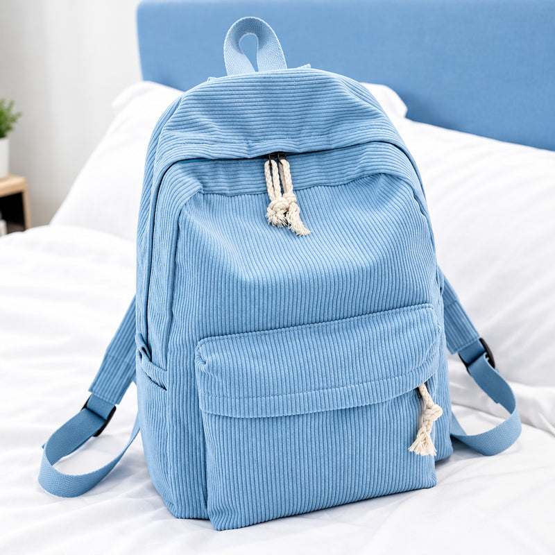 Kids Corduroy Backpack – Personalized Name & Cute School Bag
