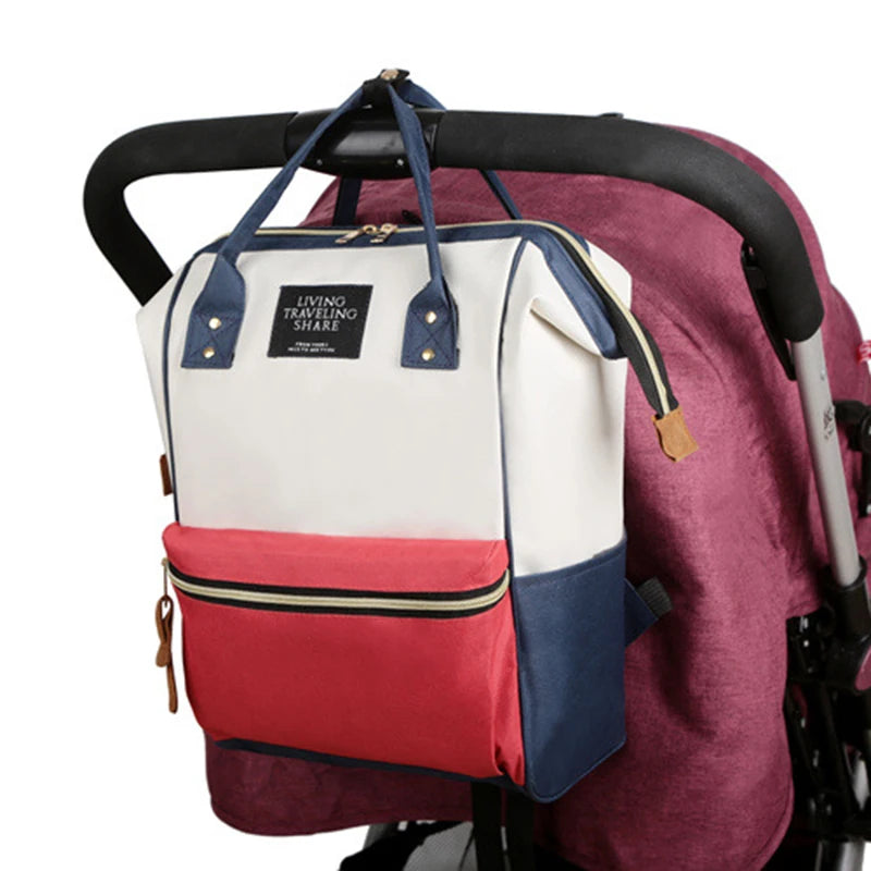 Large Canvas Maternity Bag – Insulated Bottle Storage & Travel Organizer