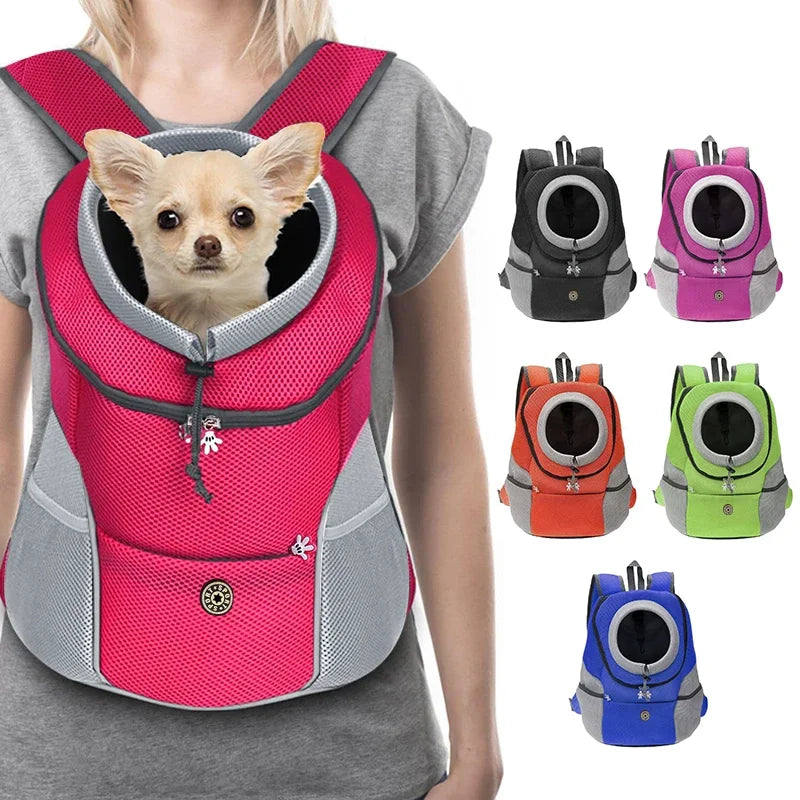 Pet Carrier Backpack – Breathable, Adjustable & Reflective Safety Strips