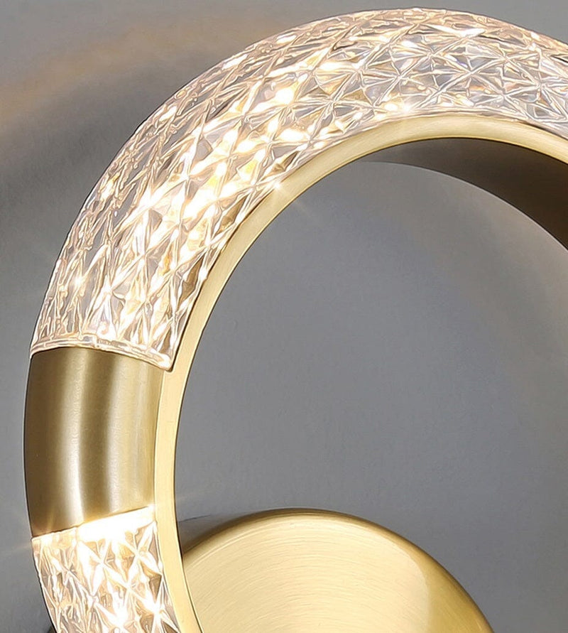 Arandela de Luxo Cristal Circular luzes Conceito