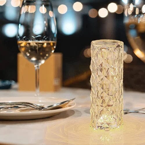 Crystal Touch LED Table Lamp – 16 Colours Wireless Rechargeable