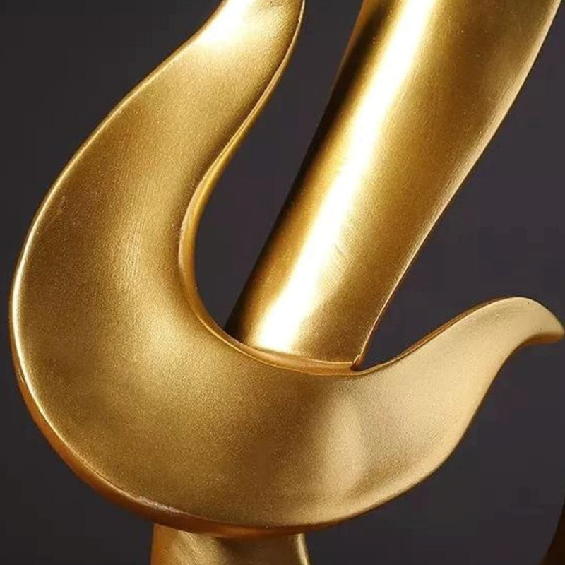 Escultura Abstrata Art Flame Decor Resina - 0076 Conceito