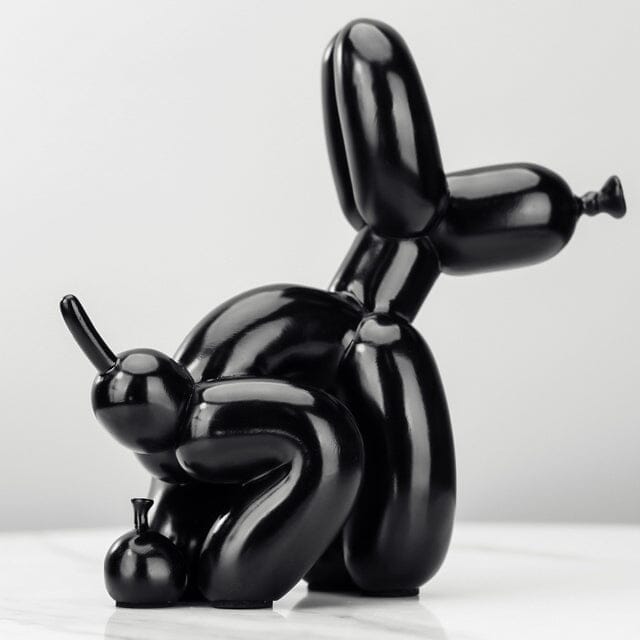 Escultura Doggy Poo 23x22cm resina projeto-150 Black