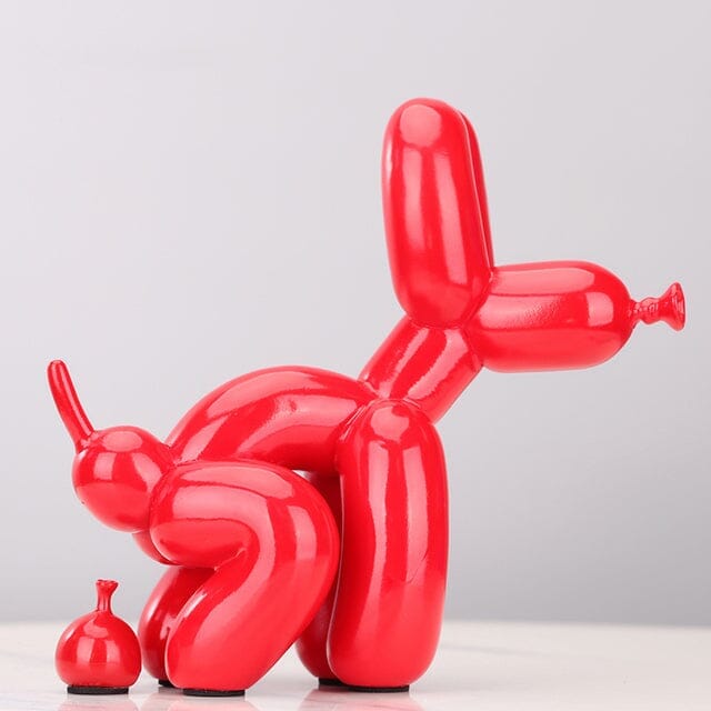 Escultura Doggy Poo 23x22cm resina projeto-150 Red