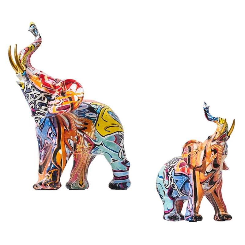 Escultura Elefante Grafite Street & Colors Grafite - 0012 Conceito