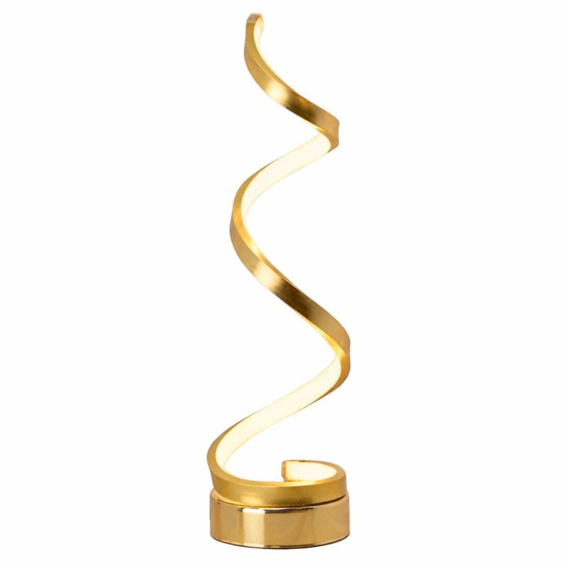 Luna Luxury Golden Spiral LED Table Lamp
