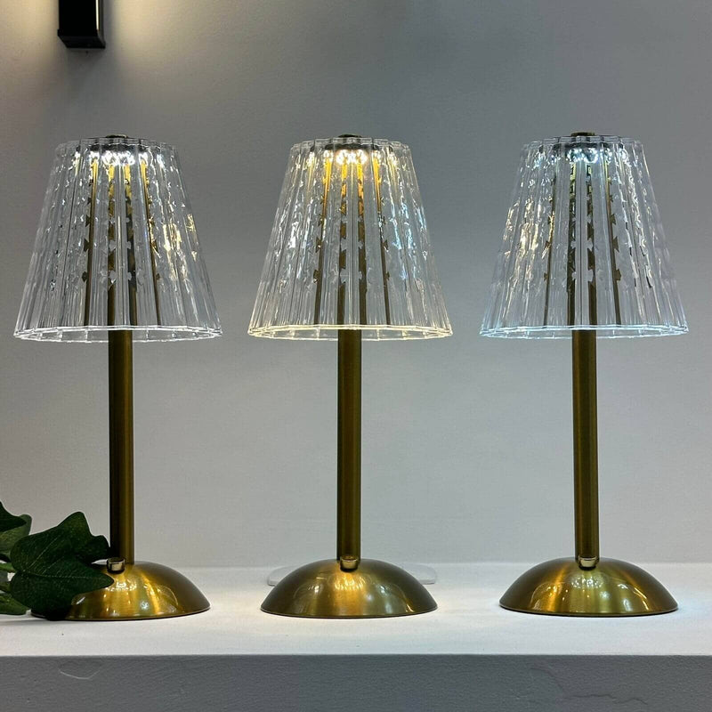 Luminária Abajur de Mesa Móvel Vintage em Acrílico Recarregável e Sem Fio Abajur - 0011 Conceito