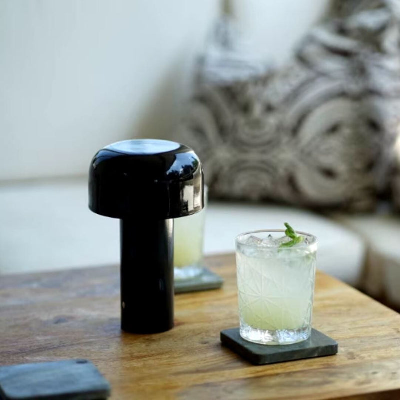 Luminária Abajur de Mesa Mushroom Colors Sem Fio e Recarregável - 21cm Abajur - 0042 YuDome