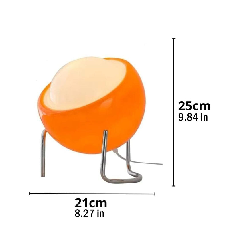 Optics Glass & Metal Table Lamp