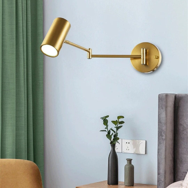 Luminária Arandela de Parede Ballance Articulada 360º em Led ### Conceito Quente Dourado