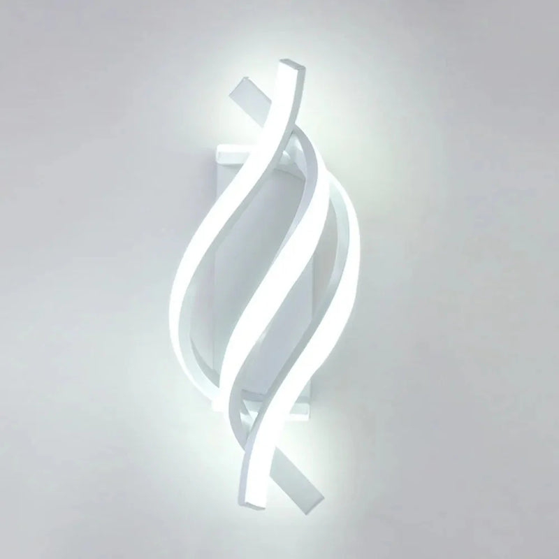 Luminária Arandela de Parede Espiral Triplo em Led luzes projeto-150 Branco Luz Fria 110V