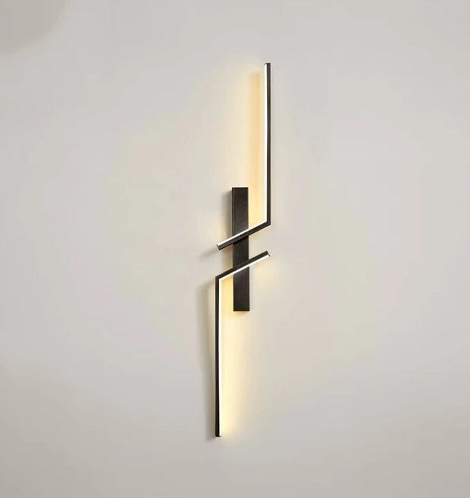 Luminária Arandela de Parede Lumina Conceito Preto Lado Direito Quente