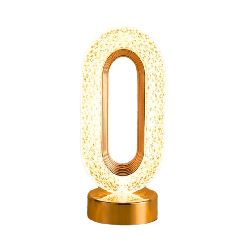 Luminária de Mesa e Abajour Luxuosa Cristal Oval Abajur - 0017 Conceito