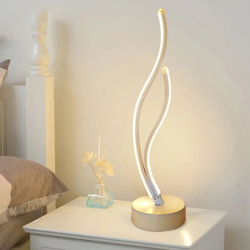 Luminária de Mesa Espiral Ivar em Led luzes projeto-150 2 - Luz Amarela