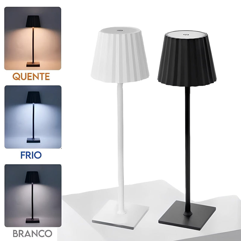 Luminária Móvel Touch de Mesa Aurora - Candeeiro e Abajur Earth 38cm Conceito