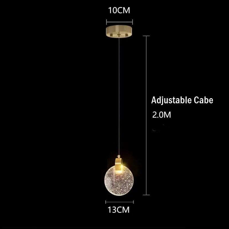 Luxury Crystal Circular LED Pendant Light